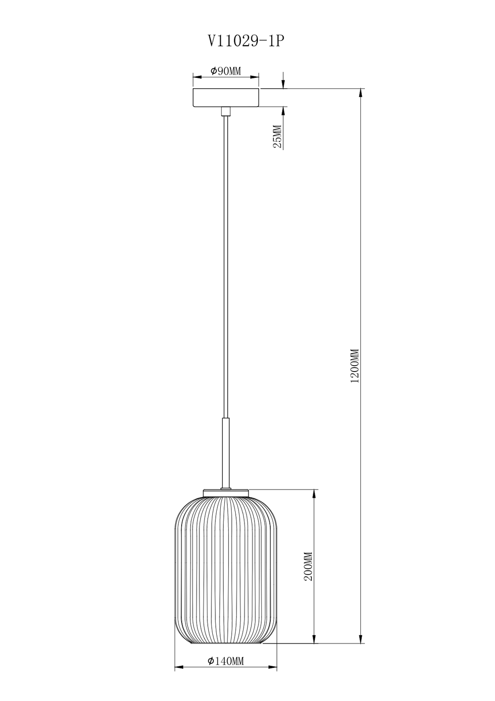 Светильник подвесной Moderli V11029-1P Ivory