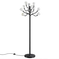 5090/12F MODERN ODL25 561 черный матовый/белый/фарфор Торшер G4 LED 12*5W GARDI