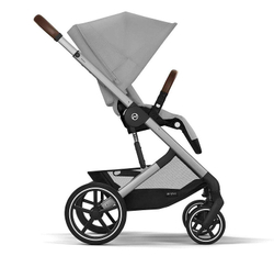 Коляска Cybex Balios S Lux SLV complete Aton B2 Dynamic Red 3 в 1 Stone Grey с дождевиками
