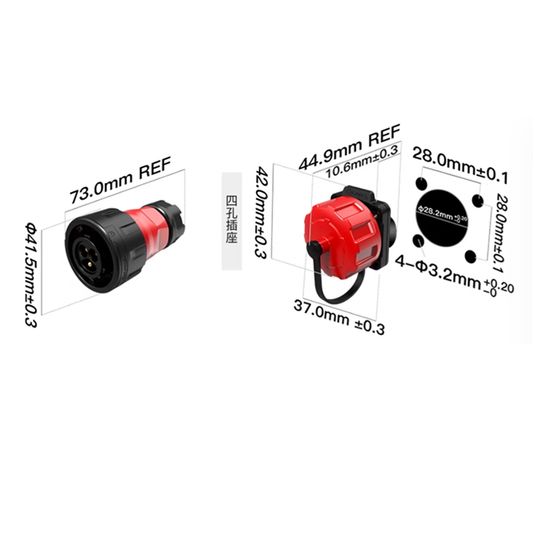 Водонепроницаемый разъем CNLINKO YM-24 RJ45 (IP67)