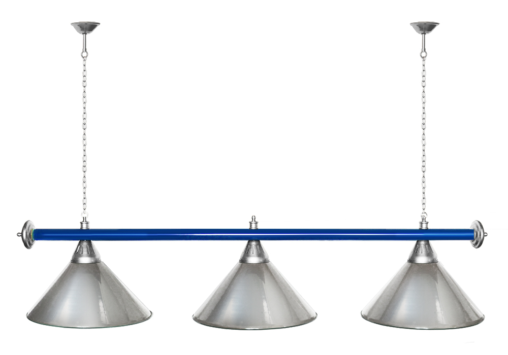 Лампа STARTBILLIARDS 3 пл. (плафоны зеленые,штанга золотая,фурнитура золото)