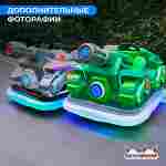 Детский электромобиль для парка «Мега танк» двухместный, усиленная подвеска