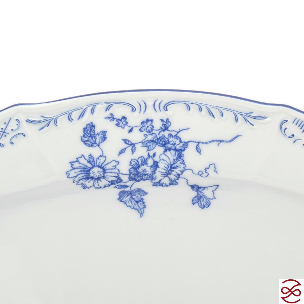 Блюдо овальное Bernadotte Синие розы 36 см