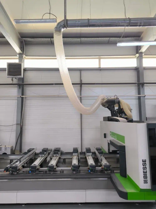 Воздуховод, шланг полиуретановый, армированный омедненной проволокой, шланг для аспирации и стружкоотсоса 100мм