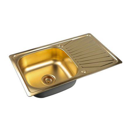 Мойка для кухни врезная Zorg SZR 7848 Bronze из нержавеющей стали, 780 x 480 мм, бронза