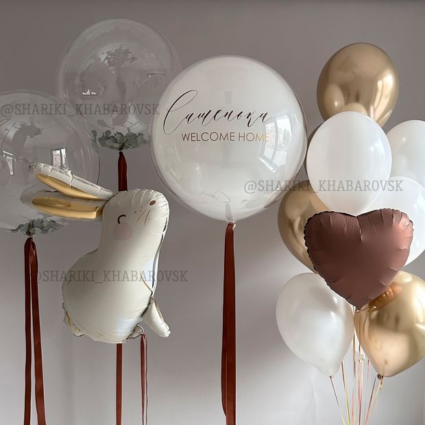 Воздушные шары на выписку для мальчика №6097