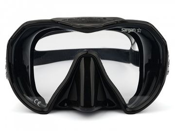 Набор маска+трубка в сумке Sargan Сталкер-М черный/бирюзовый