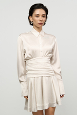 Платье мини с кокеткой