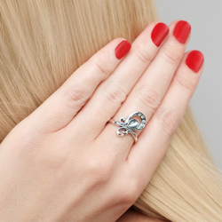 "Плезир" кольцо в серебряном покрытии из коллекции "Самоцветы" от Jenavi