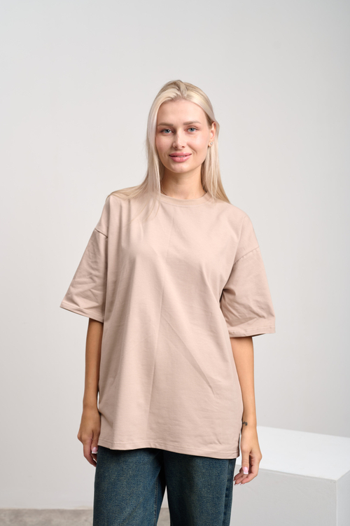 Футболка  женская оверсайз бежевый "Йошкар-Ола"