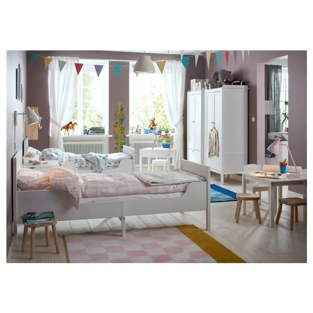 Кровать одноярусная - IKEA SUNDVIK/LURÖY/LURОY/СУНДВИК/ЛУРОЙ ИКЕА  , 80x200 см, белый