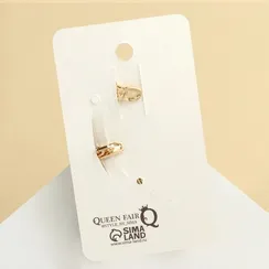 Серьги "Каффы" кручёное с цепочкой, набор 2 шт, цвет золото