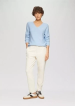 Трикотажный свитер в рубчик из хлопка с V-образным вырезом s.Oliver