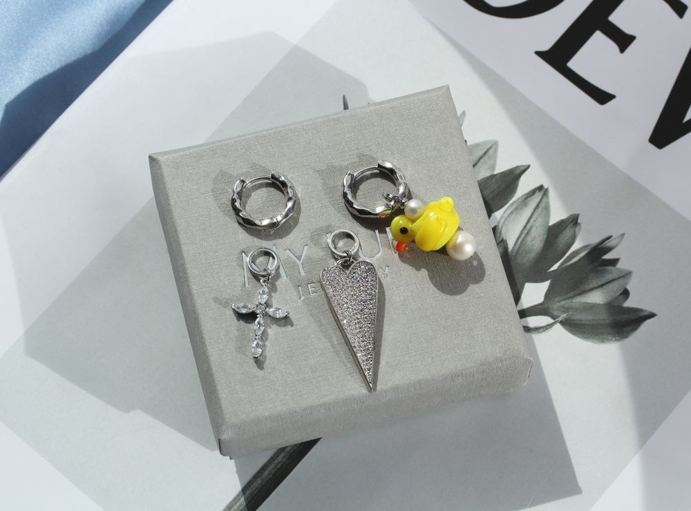 Серьги трансформеры Baby Duck