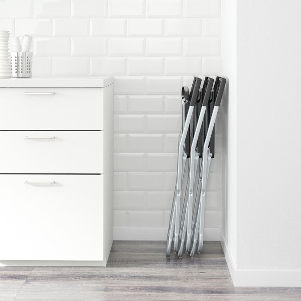 Стул складной Lagman черный, 46х44х78 см, полипропилен/металл 