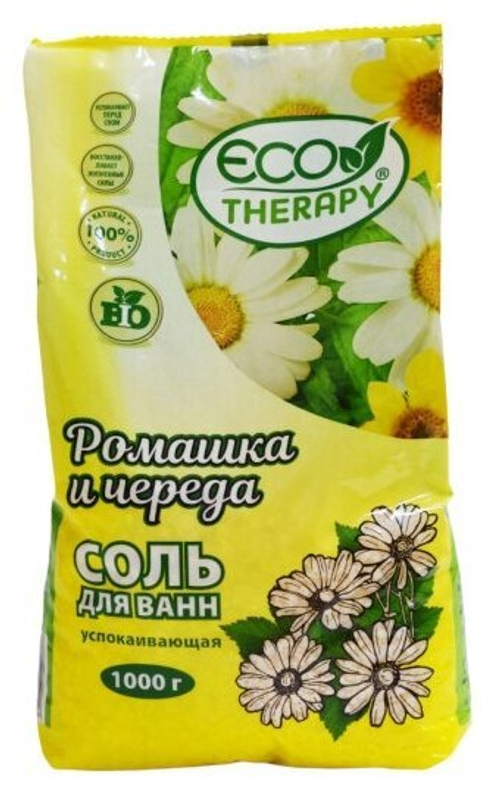 СОЛЬ ДЛЯ ВАННЫ РЕЛАКСИРУЮЩАЯ РОМАШКА И ЧЕРЕДА 1000Г
