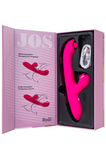 Розовый вибратор-кролик со стимулирующим шариком Rolli - 22 см. (Цвет: розовый)