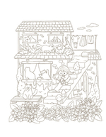 Winter sun. Coloring Book