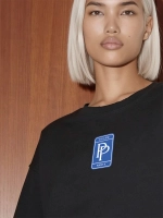 Лонгслив с принтом и необработанным краем