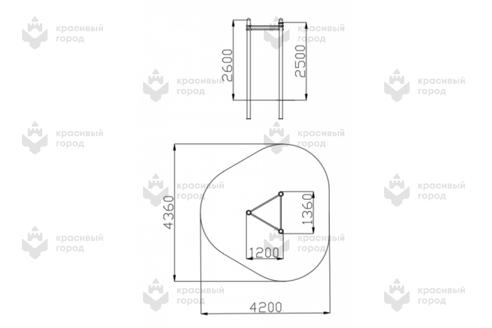 Воркаут Каскад турников Треугольник