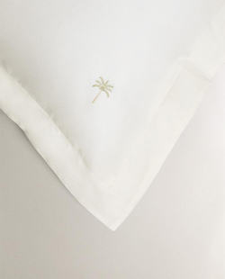 ZARA HOME НАВОЛОЧКА ИЗ САТИНА С ВЫШИВКОЙ, ЗОЛОТОЙ