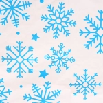 Скатерть «Падал снег « 108*180 см, пвх, Голубой