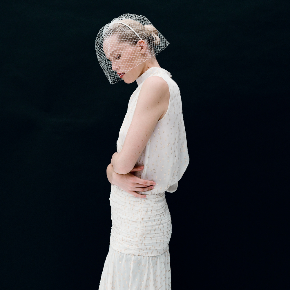 Вуаль круглая белая