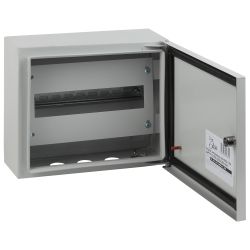 Корпус металлический навесной ЭРА SIMPLE ЩРНг-12 (250х300х120) IP54 У2 серый | Корпуса металлические модульные
