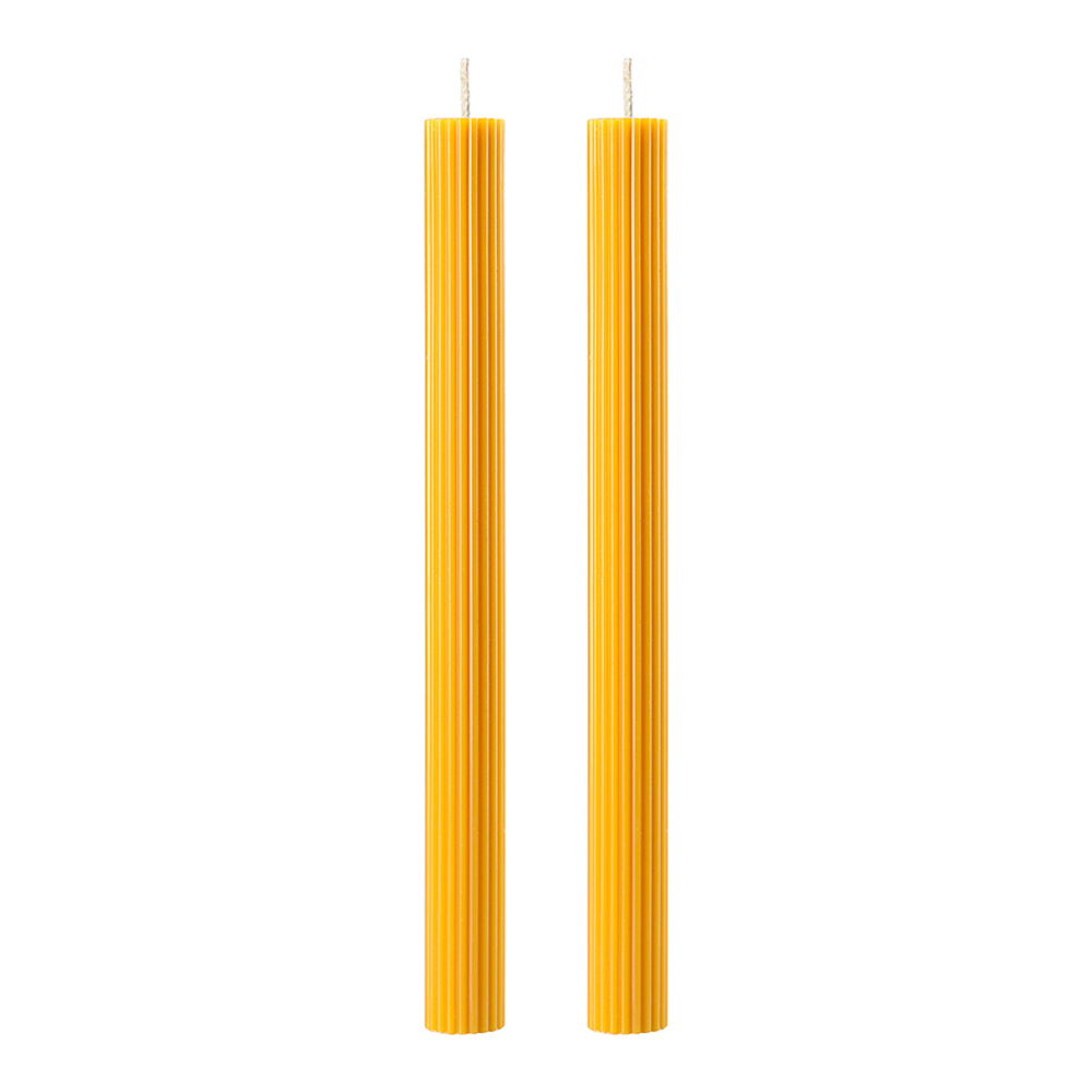 Набор из двух свечей цвета карри из коллекции edge, 24,5 см