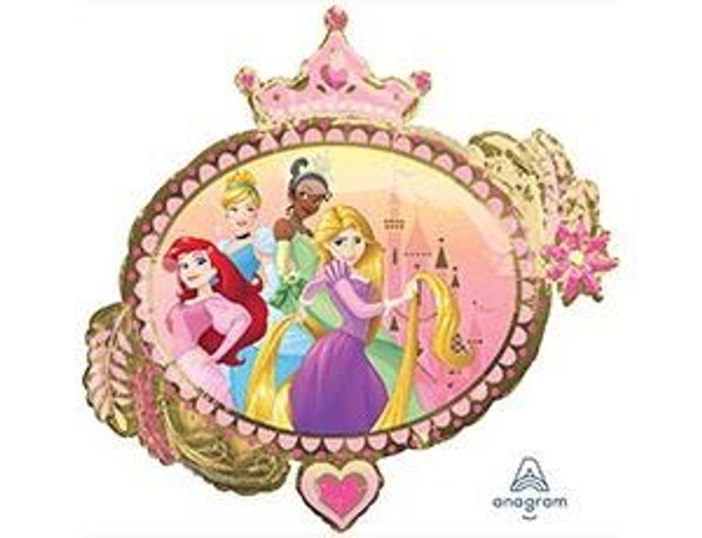 Шар фольгированный ( 86 см) фигура, Принцессы Диснея, 1шт.
