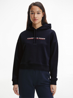 Женская Кофта теннисная Tommy Hilfiger Regular Graphic Hood - Бирюзовый