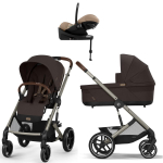 Коляска Cybex Balios S Lux TPE complete Cloud G Almond Beige Plus Base G 4 в 1 Chocolate Brown с дождевиками