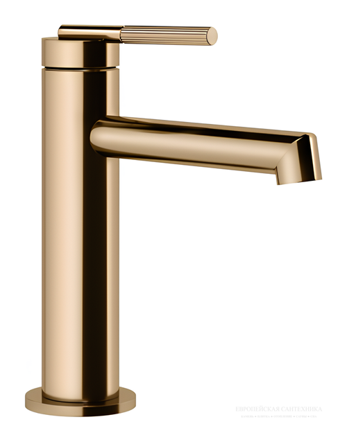 Смеситель для раковины Gessi Ingranaggio, однорычажный, без донного клапана, цвет Warm Bronze PVD