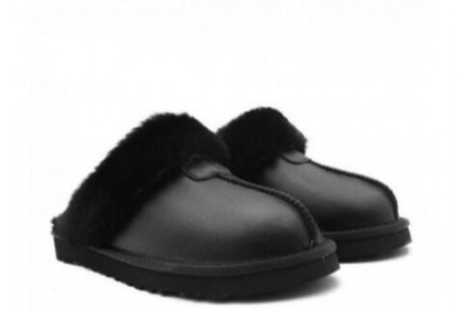 UGG Mens Slippers Scufette Metallic Black