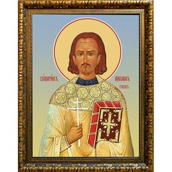 Михаил Гусев священномученик пресвитер. Икона на холсте.