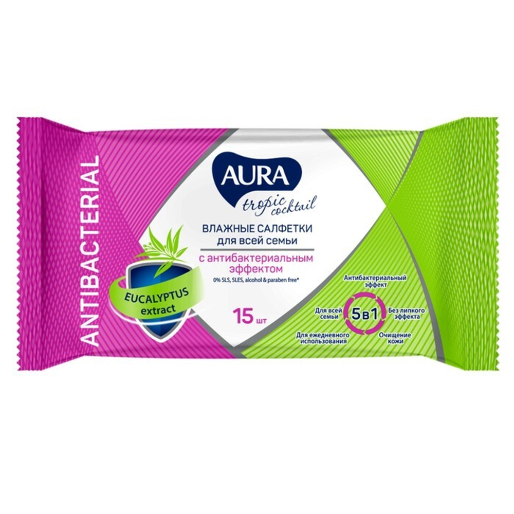 Салфетки влажные AURA