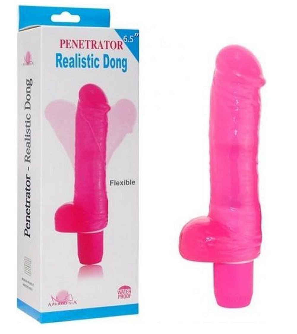Розовый вибратор-реалистик Penetrator Realistic Dong 6.5 - 21 см. (Цвет: розовый)