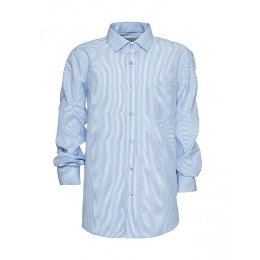 Голубая рубашка в полоску для мальчика TSAREVICH WB 21