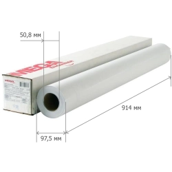 Бумага широкоформатная Комус (ProMega engineer InkJet) (80 г/кв.м, длина 50 м, ширина 914 мм, диаметр втулки 50.8 мм)