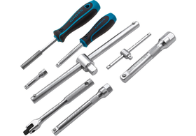 Набор инструментов Gross 1/2", 3/8", 1/4", CrV, 120 зубьев, 216 предметов 14157