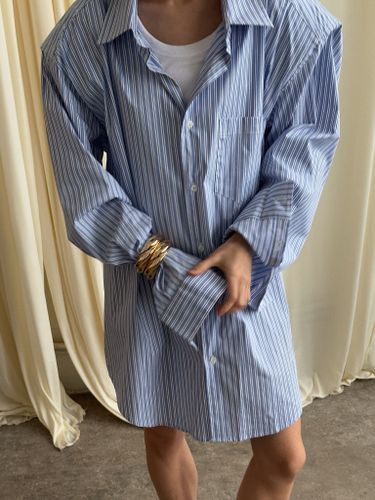 Голубая рубашка Paper Moon в полоску