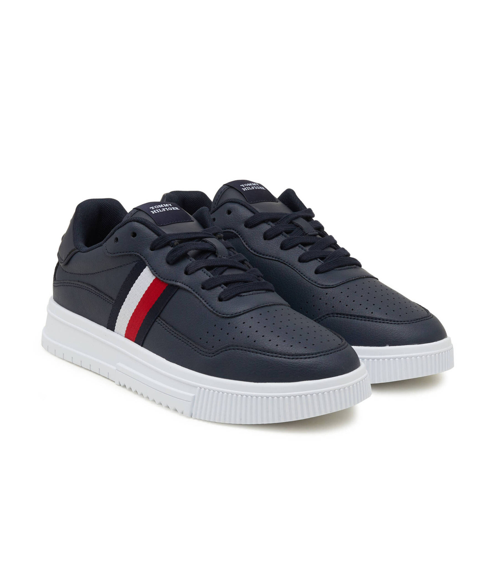 Кожаные кроссовки supercup stripes Tommy Hilfiger - темно-синий(FM0FM04824)