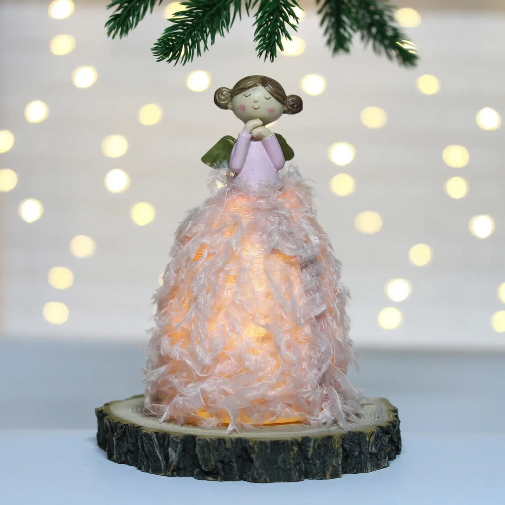 Фигурка «Милый ангел» 8,5*8,5*16,5 см с подсветкой, микс