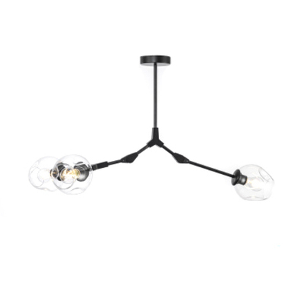 Ceiling design lamp  Branching Bubble by Roll & Hill (Lindsey Adelman) (3 lampshade ,  Black)