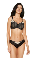 Бюстгальтер Echo из гипюра с геометрическим рисунком (Размер: 75G) (Цвет: черный)