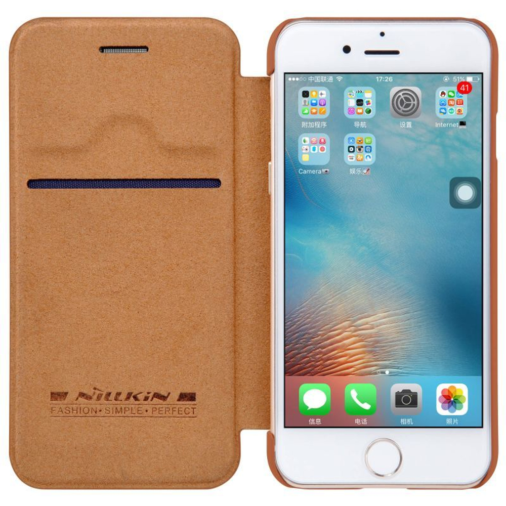 Кожаный чехол-книжка Nillkin Leather Qin для iPhone 7 / 8 / SE 2020