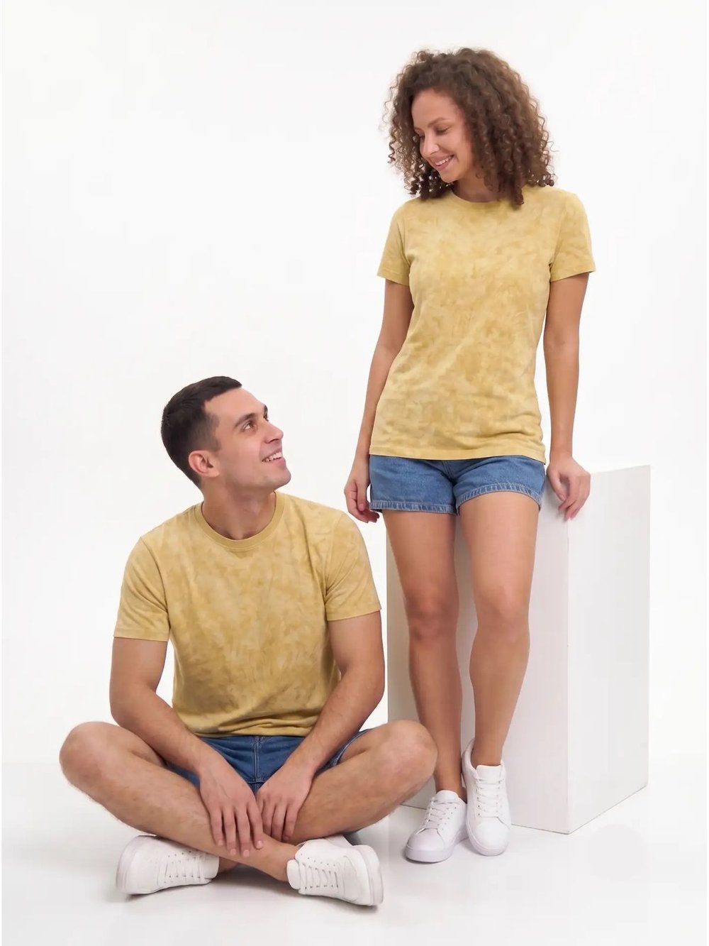Футболка бежевый меланж  S
