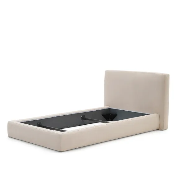 Кровать Blok бежевая со съемными чехлами под матрас 90х200 см