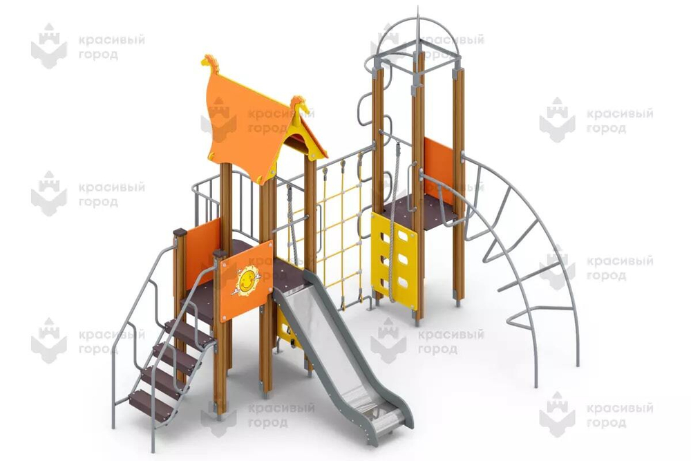 Спортивно-игровой комплекс Русская сказка со спортядром