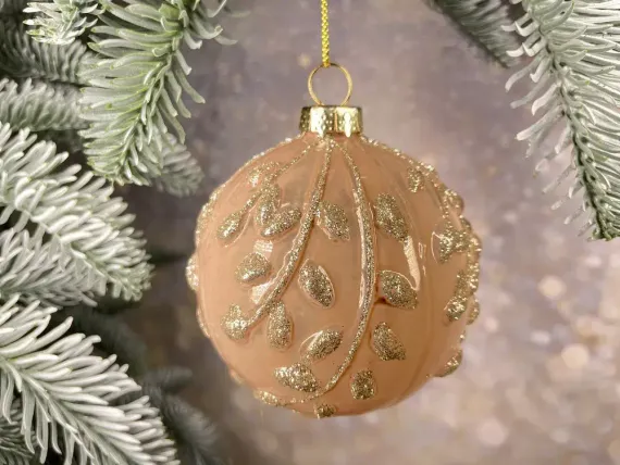 Набор стеклянных шаров Королевский Каприз 80 мм., 12 шт., шампань, House of Seasons (84001)